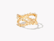 Load image into Gallery viewer, KENDRA SCOTT 
Rosalie Gold Double Band Ring in White Crystal 9608875947 Sz 8