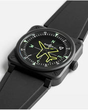 Load image into Gallery viewer, BELL &amp; ROSS BR03A-CPS-CE/SRB AUTO 41 COMPASS CERAMIC RIBBER STRAP