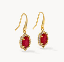 Load image into Gallery viewer, Kendra Scott-Daphne Crystal Frame Gold in Dark Pink Illusion Drop Earrings 9608806767