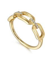 Load image into Gallery viewer, Gabriel &amp; Co-14K Yellow Gold Diamond Link Chain Ladies Ring LR52499Y45JJ