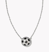 Load image into Gallery viewer, Kendra Scott-Soccer Silver Short Pendant Necklace in Ivory Mother-of-Pearl 9608865274
