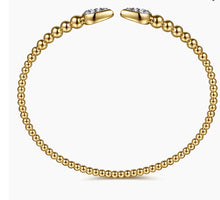 Load image into Gallery viewer, GABRIEL &amp; Co.-14K Yellow Gold Bujukan Pave Diamond Split Bangle Bracelet BG5048-62Y45JJ