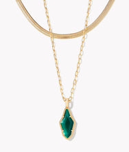 Load image into Gallery viewer, KENDRA SCOTT Evelyn Gold Multi Strand Necklace in Dark Green Mother-Pearl 9608875827