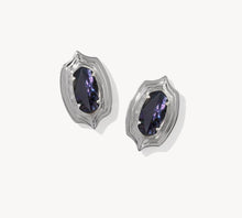 Load image into Gallery viewer, Kendra Scott-Ellie Stepped Frame Silver Stud Earrings 9608806785