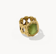Load image into Gallery viewer, KENDRA SCOTT Tiger Striped Daphne Vintage Gold Cocktail Ring 9608805526 SZ 6
