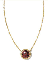 Load image into Gallery viewer, KENDRA SCOTT Basketball Gold Necklace in Orange Goldstone 9608865262