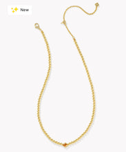 Load image into Gallery viewer, Kendra Scott-Abbie Gold Beaded Necklace in Marbled Amber Illusion 9608867576