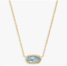 Load image into Gallery viewer, Kendra Scott-Elisa Gold Pendant Necklace in Light Blue Illusion 9608864594