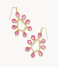 Load image into Gallery viewer, KENDRA SCOTT Camry Gold Open Frame Earrings in Azalea Illusion 9608865269