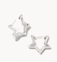 Load image into Gallery viewer, Kendra Scott-Star Huggie Earrings in Silver Metal 9608856030