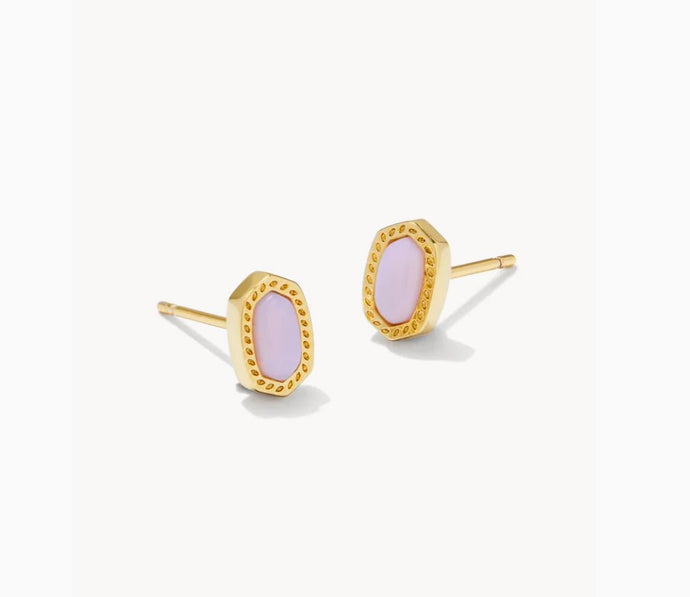 Kendra Scott-Mini Ellie Gold Stud Earrings in Pink Opalite Crystal
9608865779