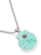 Load image into Gallery viewer, KENNETH SCOTT Lucia Shell Silver Short Pendant Necklace 9608894649