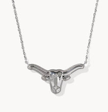 Load image into Gallery viewer, Kendra Scott-Longhorn Silver Short Pendant Necklace 9608897190