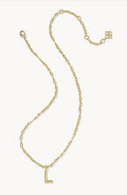 Load image into Gallery viewer, KENDRA SCOTT Bubble Letter L Gold Short Pendant Necklace 9608805607