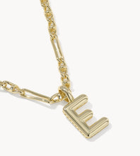 Load image into Gallery viewer, KENDRA SCOTT Bubble Letter E Gold Short Pendant Necklace 9608805593