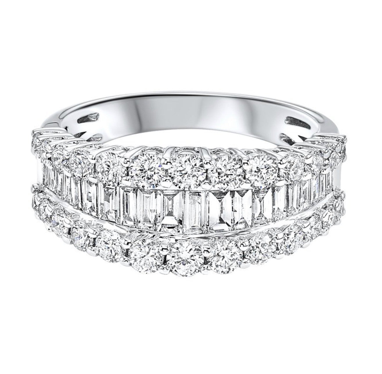14Kt White Gold Diamond 2.37cts Anniversary Ring RG10243-4WC