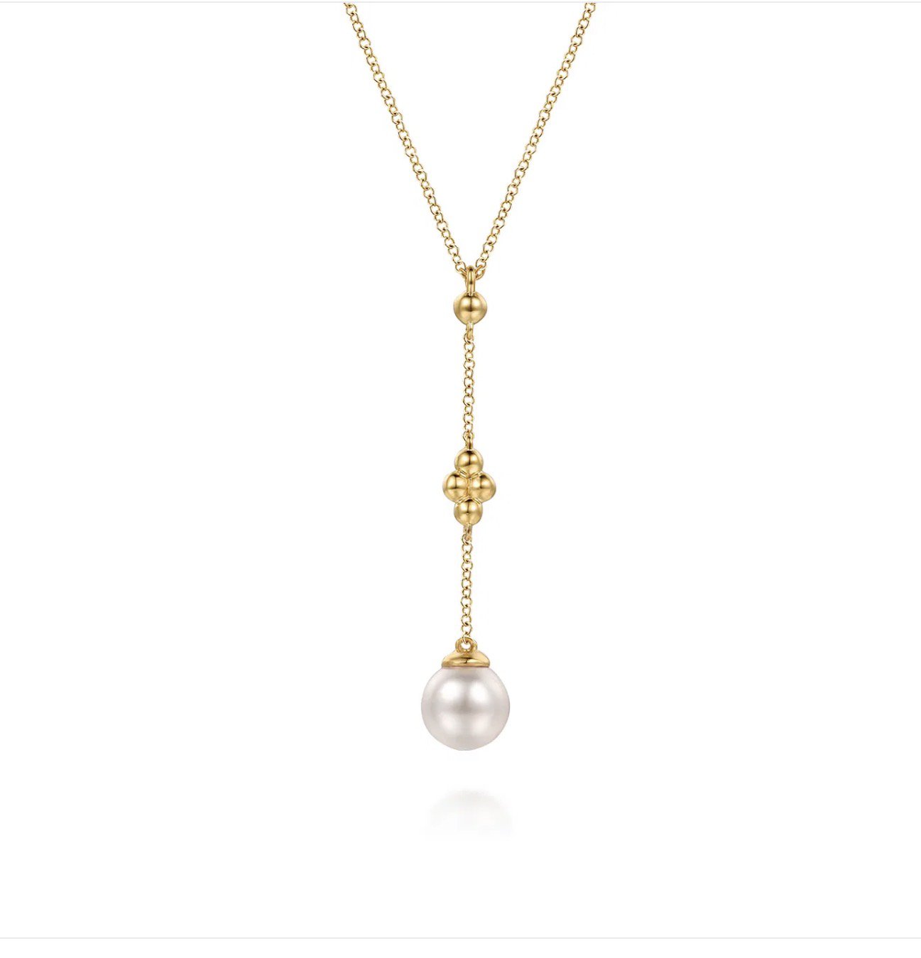 GABRIEL & Co Bujukan Clover - 14K Yellow Gold Clover Bujukan and Pearl Drop Necklace
NK7997Y4JPL