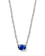 Load image into Gallery viewer, KENDRA SCOTT Cailin Silver Necklace in Blue Crystal