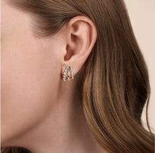 Load image into Gallery viewer, GABRIEL &amp; Co
J Hoop Earrings 14K White and Yellow Gold Diamond 0.75ct EG15329M45JJ