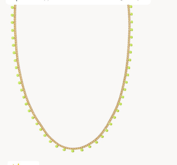 Kendra Scott-Kelsey Gold Strand Necklace in Chartreuse Enamel
9608867671