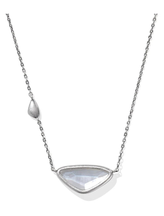 Kendra Scott-Margot Vintage Silver Short Pendant Necklace in Ivory Mother-of-Pearl 9608879527