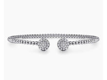 Load image into Gallery viewer, Gabriel &amp; Co-14K White Gold Bujukan Cluster Diamond Split Bangle BG4123-57W45JJ