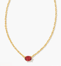 Load image into Gallery viewer, KENDRA SCOTT Cailin Gold Necklace in Burgundy Crystal 9608803554