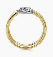 Load image into Gallery viewer, GABRIEL&amp;Co-14K White and Yellow Gold Diamond Wrap Ladies Ring
LR52576M45JJ