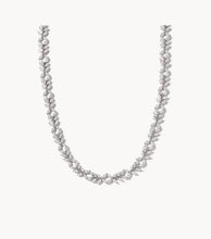 Load image into Gallery viewer, KENDRA SCOTT Rosalie Silver Tennis Necklace in White Crystal 9608873979