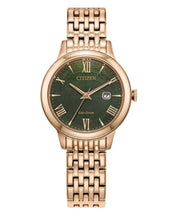 Load image into Gallery viewer, Citizen-  Eco Watch 34mm with Green Dial EW2623-53X