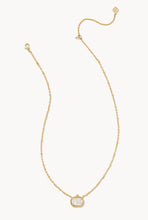 Load image into Gallery viewer, KENDRA SCOTT Pumpkin Gold Short Pendant Necklace in Ivory Mother-of-Pearl 9608874641