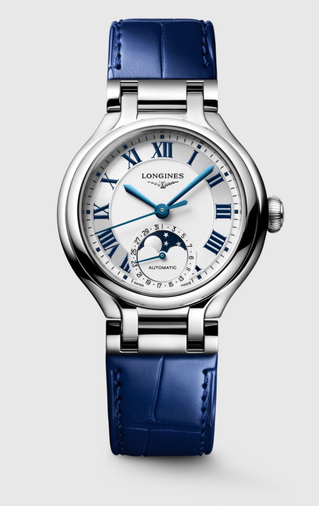 LONGINES-LONGINES PRIMALUNA MOONPHASE, Automatic watch, Ø 34.00 mm, Stainless steel. L8.126.4.71.2