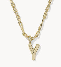 Load image into Gallery viewer, KENDRA SCOTT Bubble Letter Y Gold Short Pendant Necklace 9608805633
