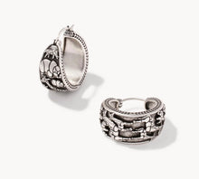 Load image into Gallery viewer, Kendra Scott-Raina Vintage Silver Hoop Earrings 9608805567