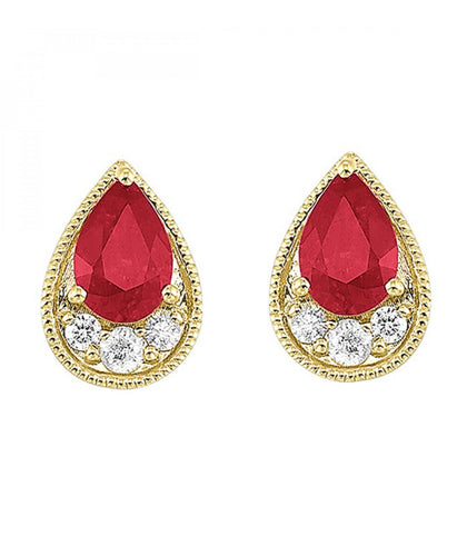 14k YG Gold Diamond Gemstone Earring ER35781-1YDR