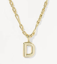Load image into Gallery viewer, KENDRA SCOTT Bubble Letter D Gold Short Pendant Necklace 9608805591