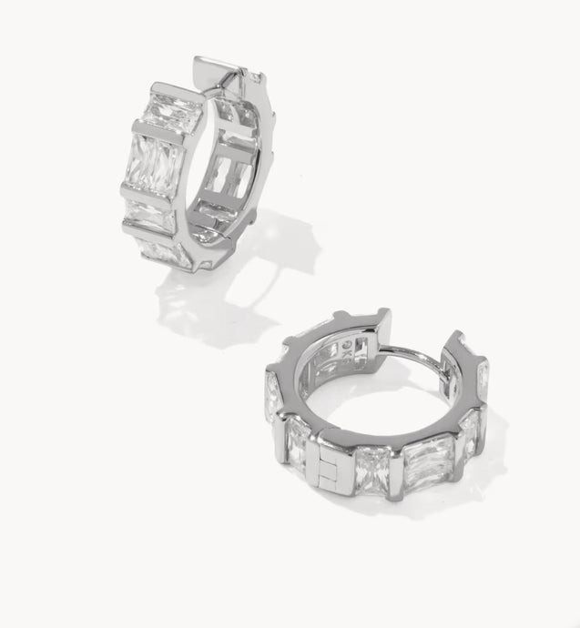 Kendra Scott-Jamie Silver Huggie Earrings 9608880029
