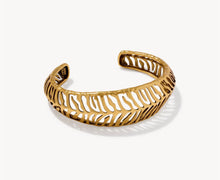 Load image into Gallery viewer, Kendra Scott-Tiger Striped Mikki Vintage Gold Cuff Bracelet S/M 96088055414
