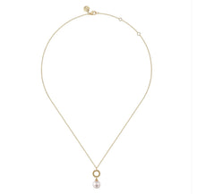 Load image into Gallery viewer, Gabriel &amp; Co-14K Yellow Gold Fresh Water Pearl Bujukan Drop Necklace NK7289Y4JPL
