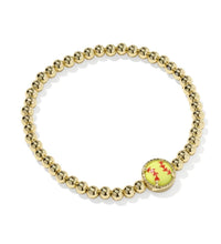 Load image into Gallery viewer, KENDRA SCOTT Softball Gold Stretch Bracelet 9608895052