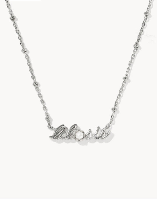 Kendra Scott-Lil Sis Silver Short Pendant Necklace 9608887607