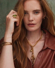 Load image into Gallery viewer, Kendra Scott-Tiger Striped Mikki Vintage Gold Cuff Bracelet S/M 96088055414