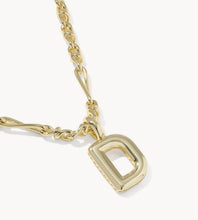 Load image into Gallery viewer, KENDRA SCOTT Bubble Letter D Gold Short Pendant Necklace 9608805591