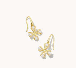 Kendra Scott-Everleigh Gold Pearl Drop Earrings in White Pearl 9608856702