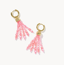 Load image into Gallery viewer, Kendra Scott-Sylvia Gold Huggie Earrings in Pink Chalcedony 9608881633