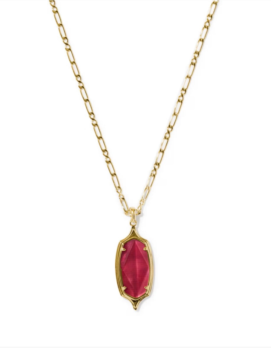 KENDRA SCOTT Dani Stepped Frame Gold Long Pendant Necklace 9608806772