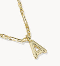 Load image into Gallery viewer, KENDRA SCOTT Bubble Letter A Gold Short Pendant Necklace 9608805585