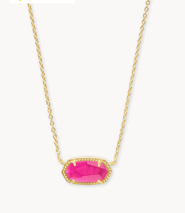 KENDRA SCOTT Boxed Elisa Gold Pendant Necklace in Azalea Illusion 9608862700