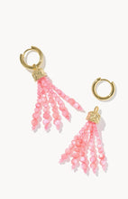 Load image into Gallery viewer, Kendra Scott-Sylvia Gold Huggie Earrings in Pink Chalcedony 9608881633