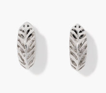 Load image into Gallery viewer, Kendra Scott-Tiger Striped Mikki Silver Huggie Earrings 9608805536